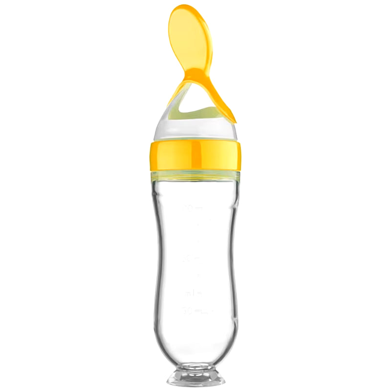 Squeezing Feeding Bottle Silicone Newborn Baby Training Rice Cereal Food Spoon Supplement Feeder Safe Useful Tableware for Kids